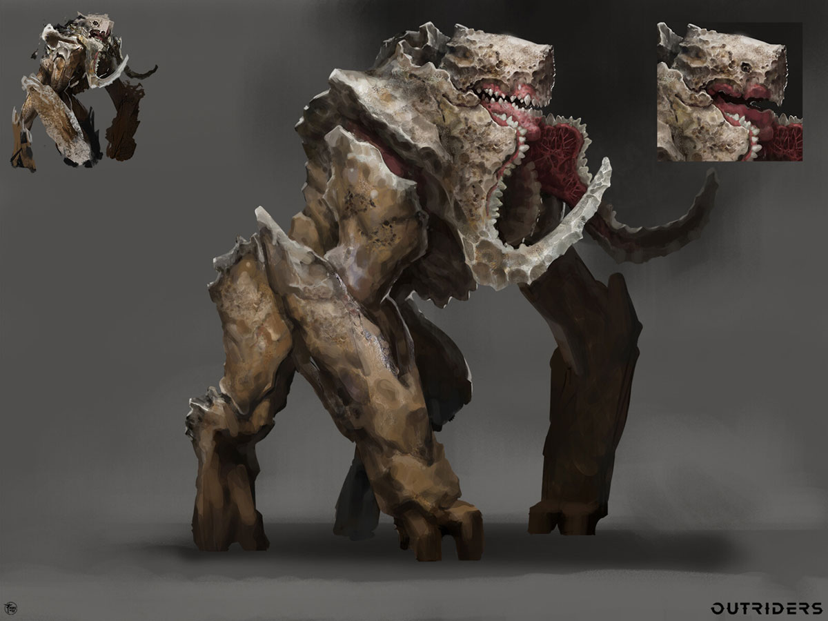 Unused Desert Creature Art from Outriders