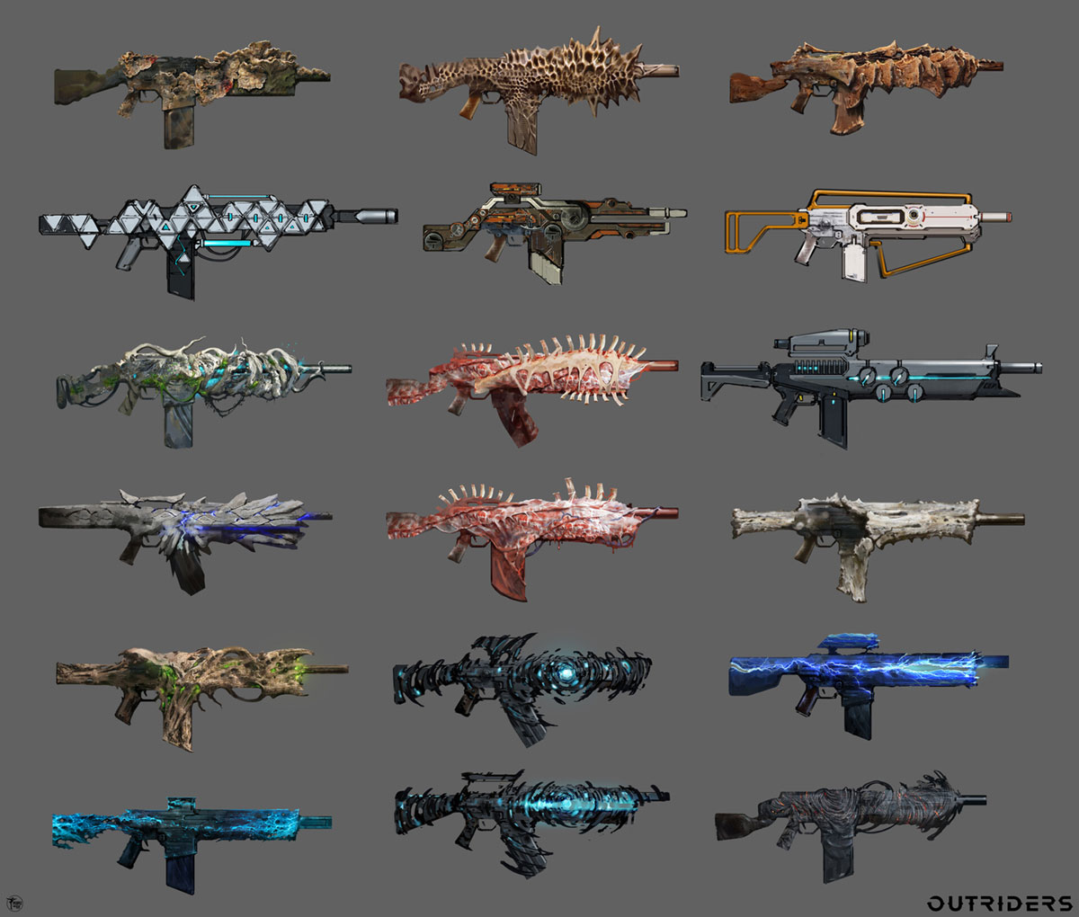 Weapon Skins Art from Outriders