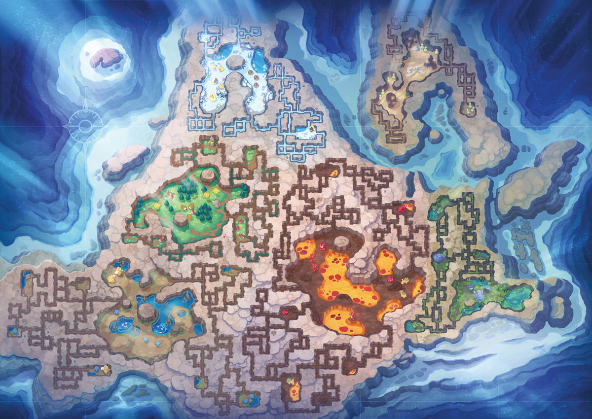 Grand Underground Map Art from Pok&eacute;mon Brilliant Diamond and Shining Pearl