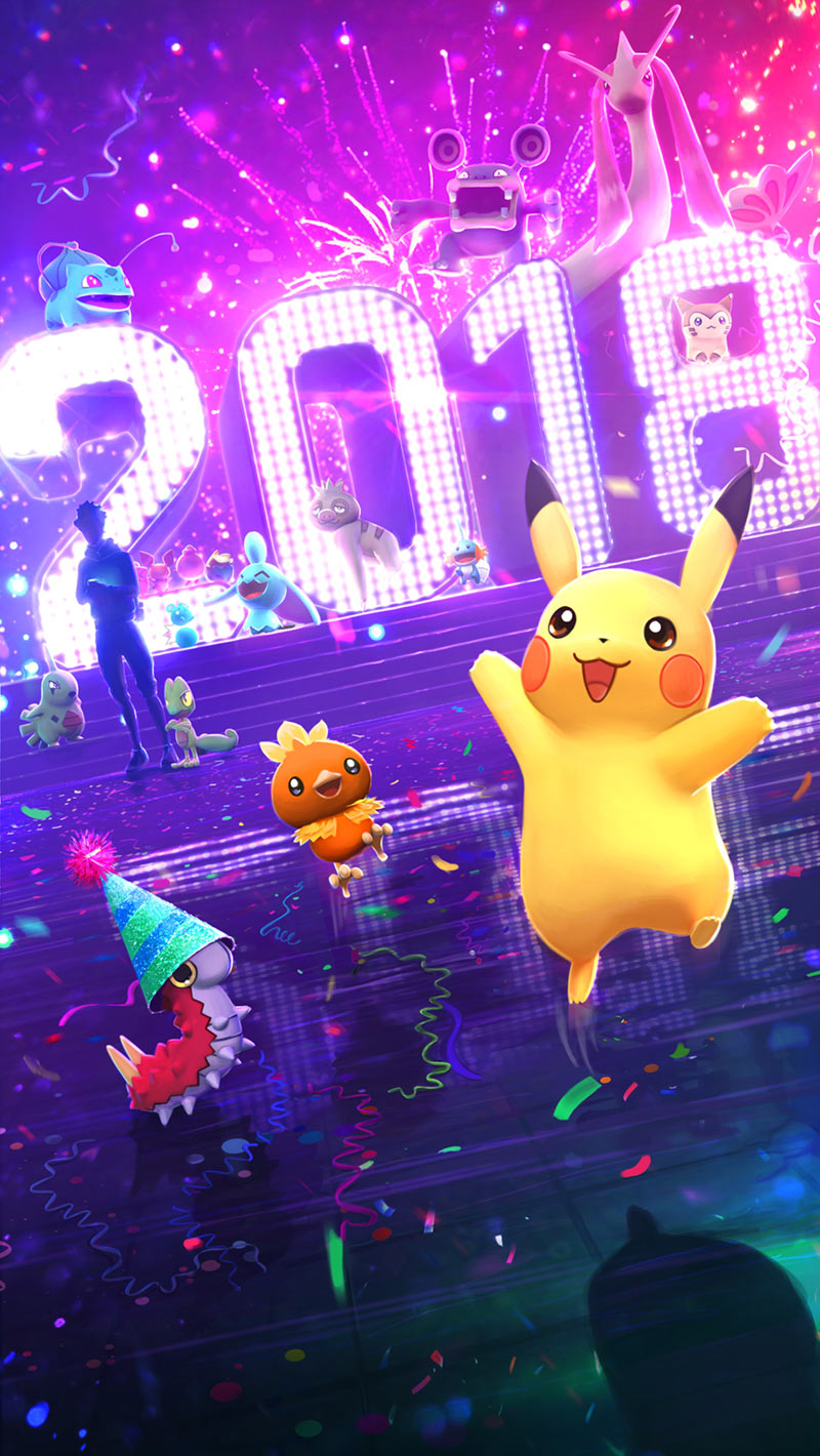 New Year 2018 Loading Screen Art from Pok&eacute;mon GO