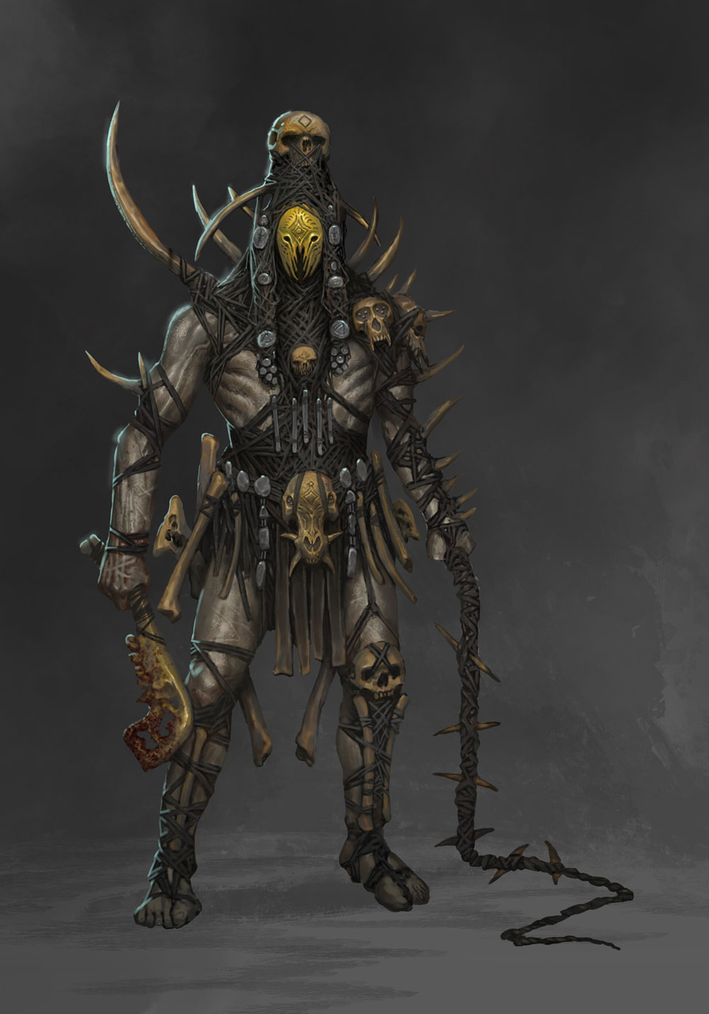 Bone Cultist Savage Art from Path of Exile 2