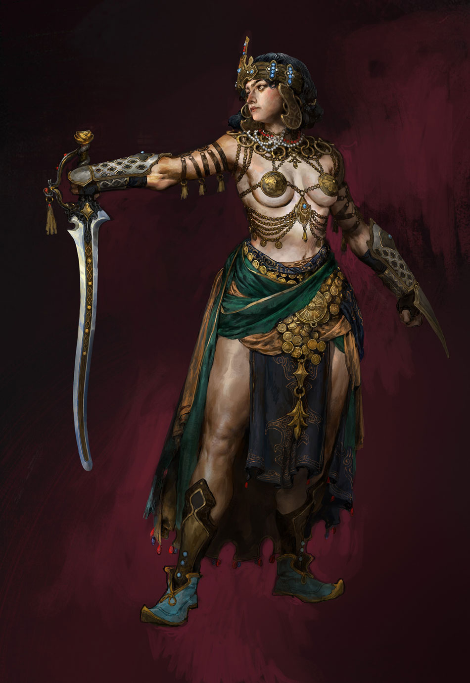 Maraketh Female Warrior Art from Path of Exile 2