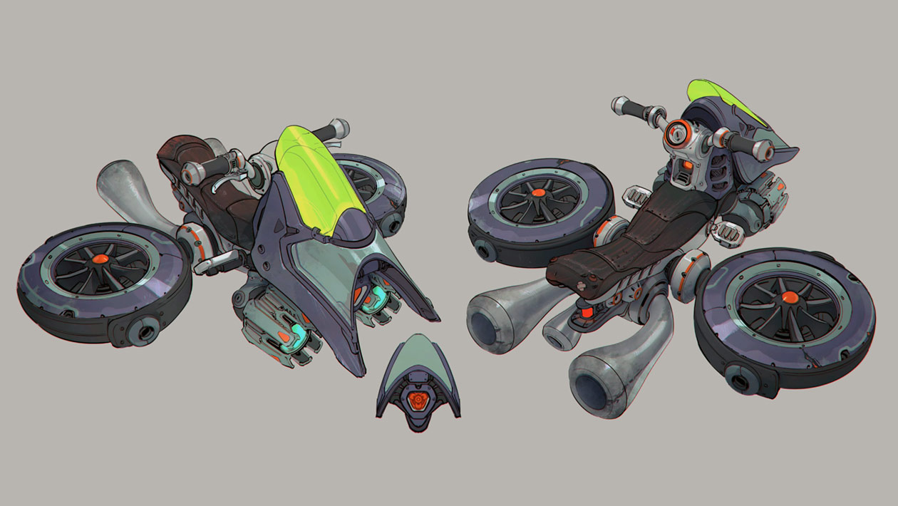 Hoverbike Art from Ratchet & Clank: Rift Apart