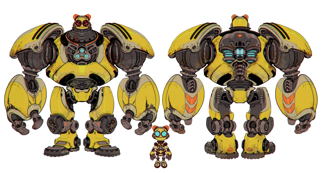 Kit Warbot Concept Art from Ratchet & Clank: Rift Apart