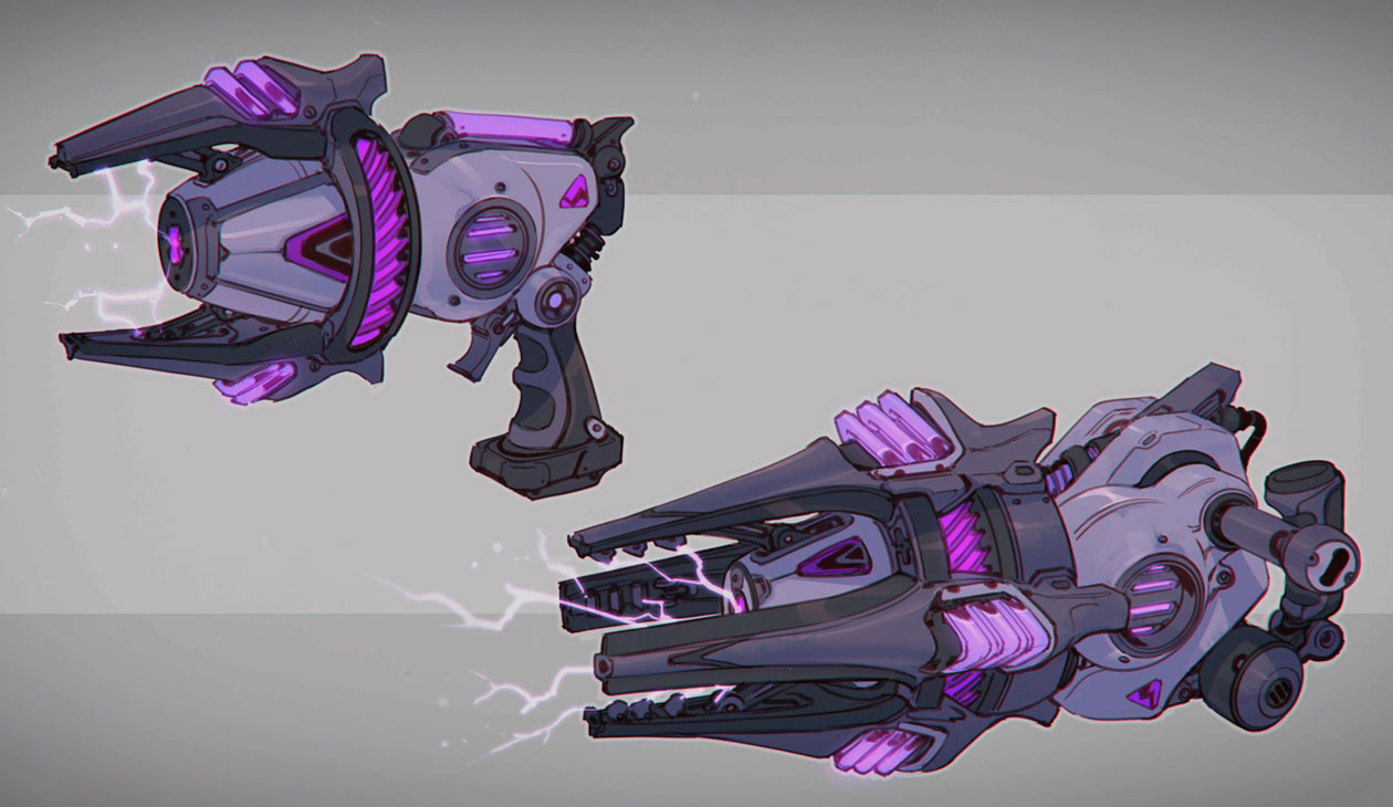 Lightning Rod and Lightning Strike Art from Ratchet & Clank: Rift Apart