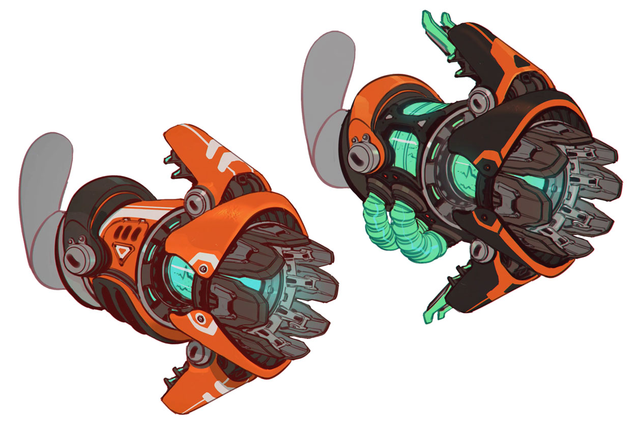 Negatron Collider and Large Negatron Collider Art from Ratchet & Clank: Rift Apart