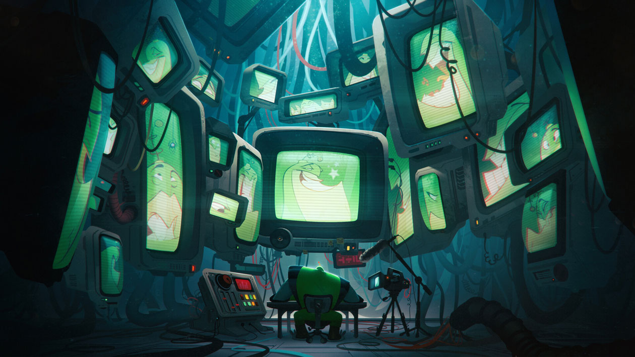 Qwark Holonet Concept Art from Ratchet & Clank: Rift Apart