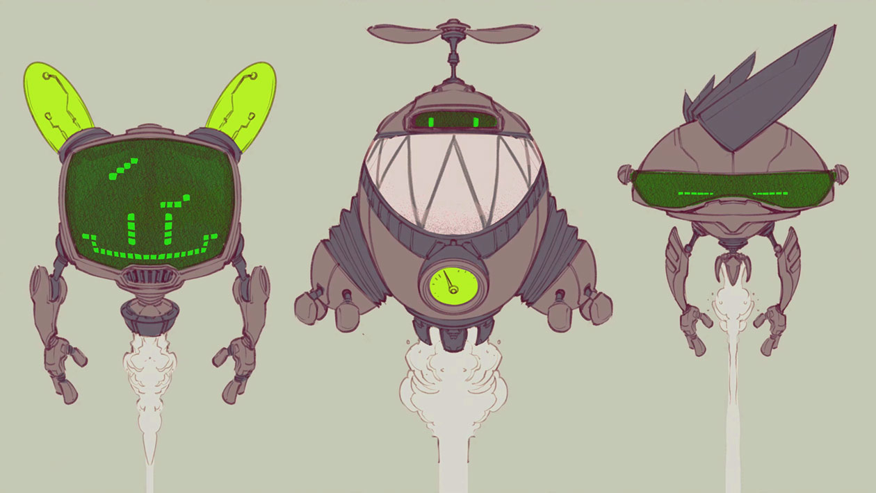 Robot Sketches from Ratchet & Clank: Rift Apart