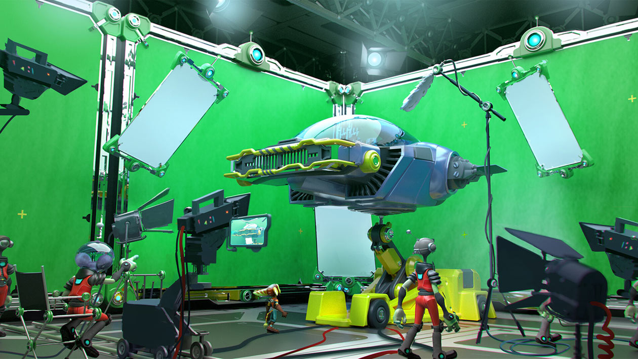 Unused Green Room Art from Ratchet & Clank: Rift Apart