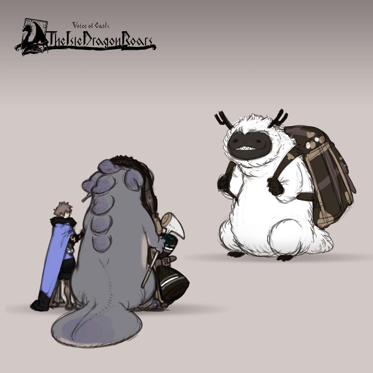 Ash and Mar Sketch from Voice of Cards: The Isle Dragon Roars