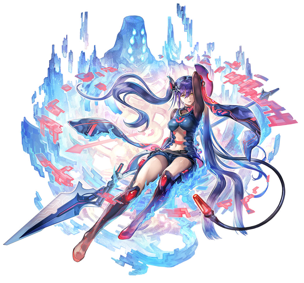 Toova Violet Lancer Art from Another Eden: The Cat Beyond Time and Space