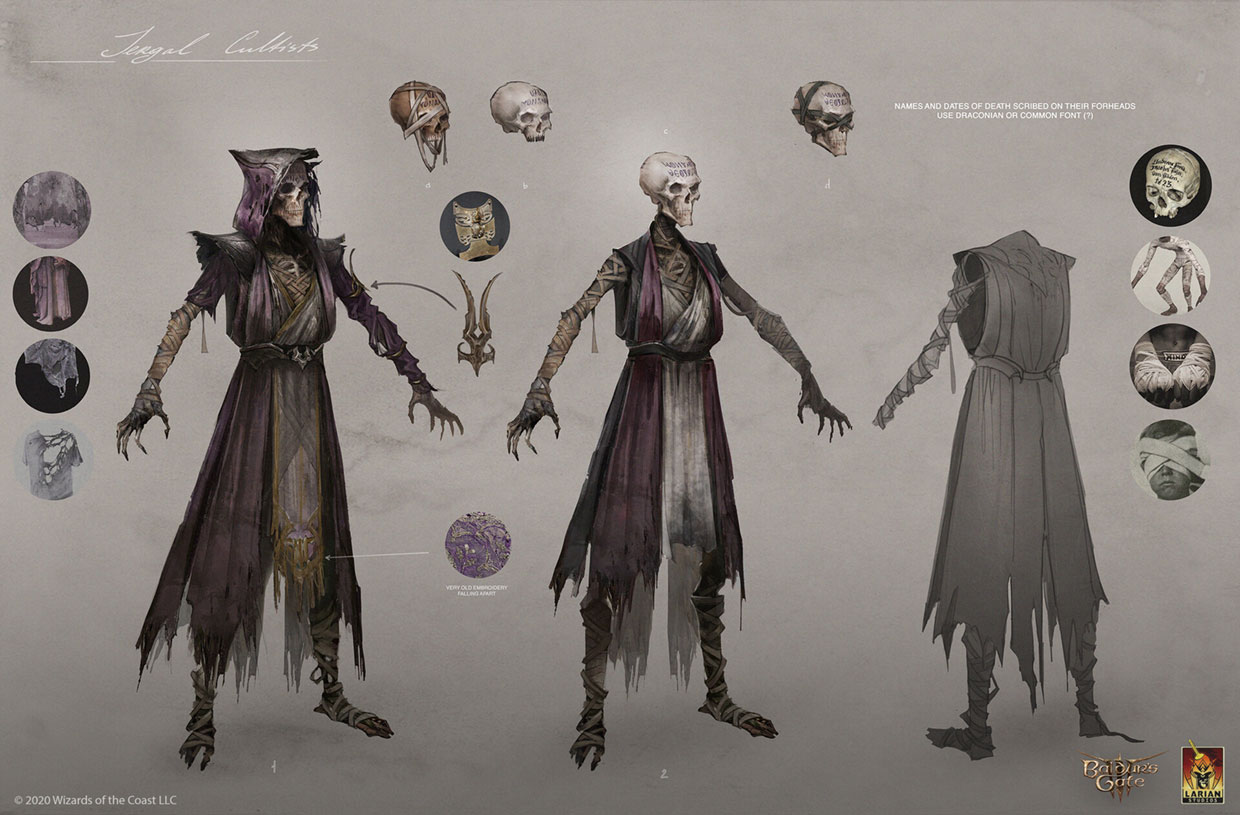 Jergal Cultist Art from Baldur's Gate III