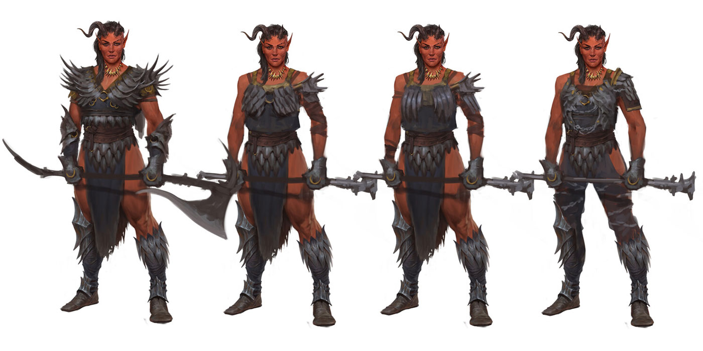 Karlach Ideation Art from Baldur's Gate III