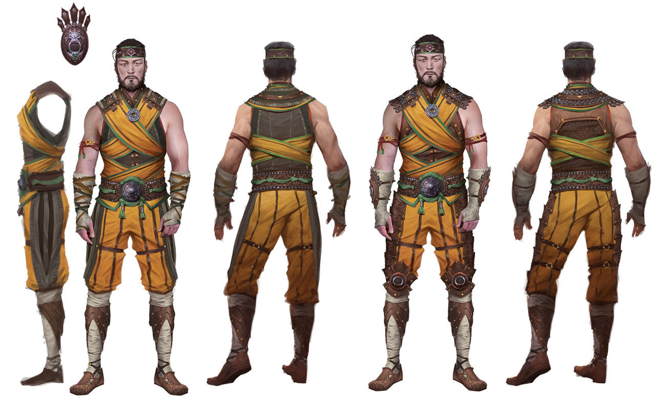 Monk Armor Concept Art from Baldur's Gate III