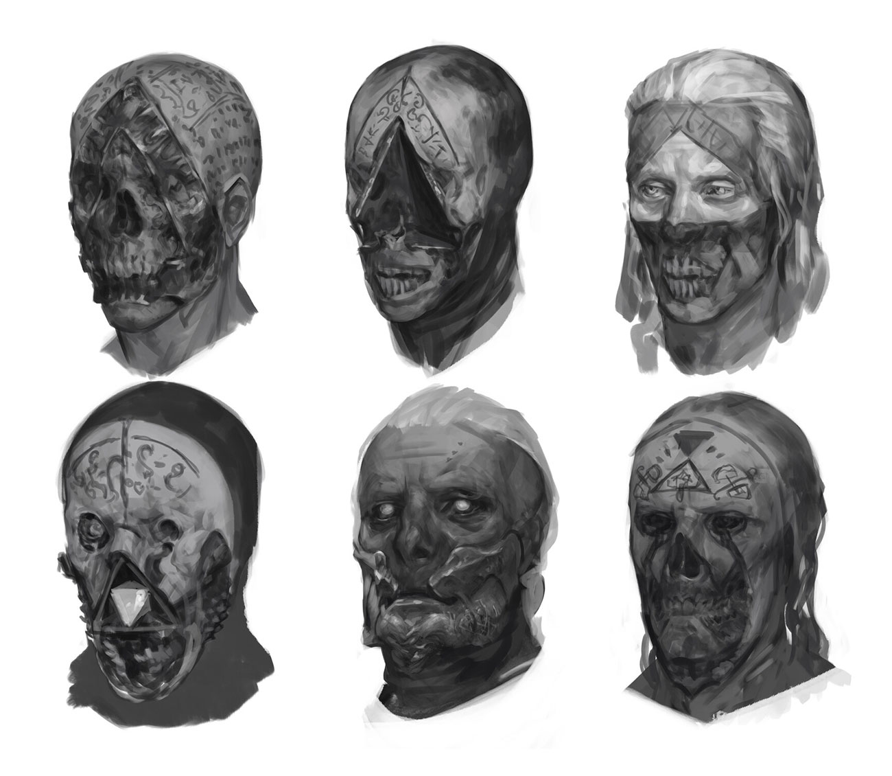 Necromancer Face Ideas Art from Baldur's Gate III