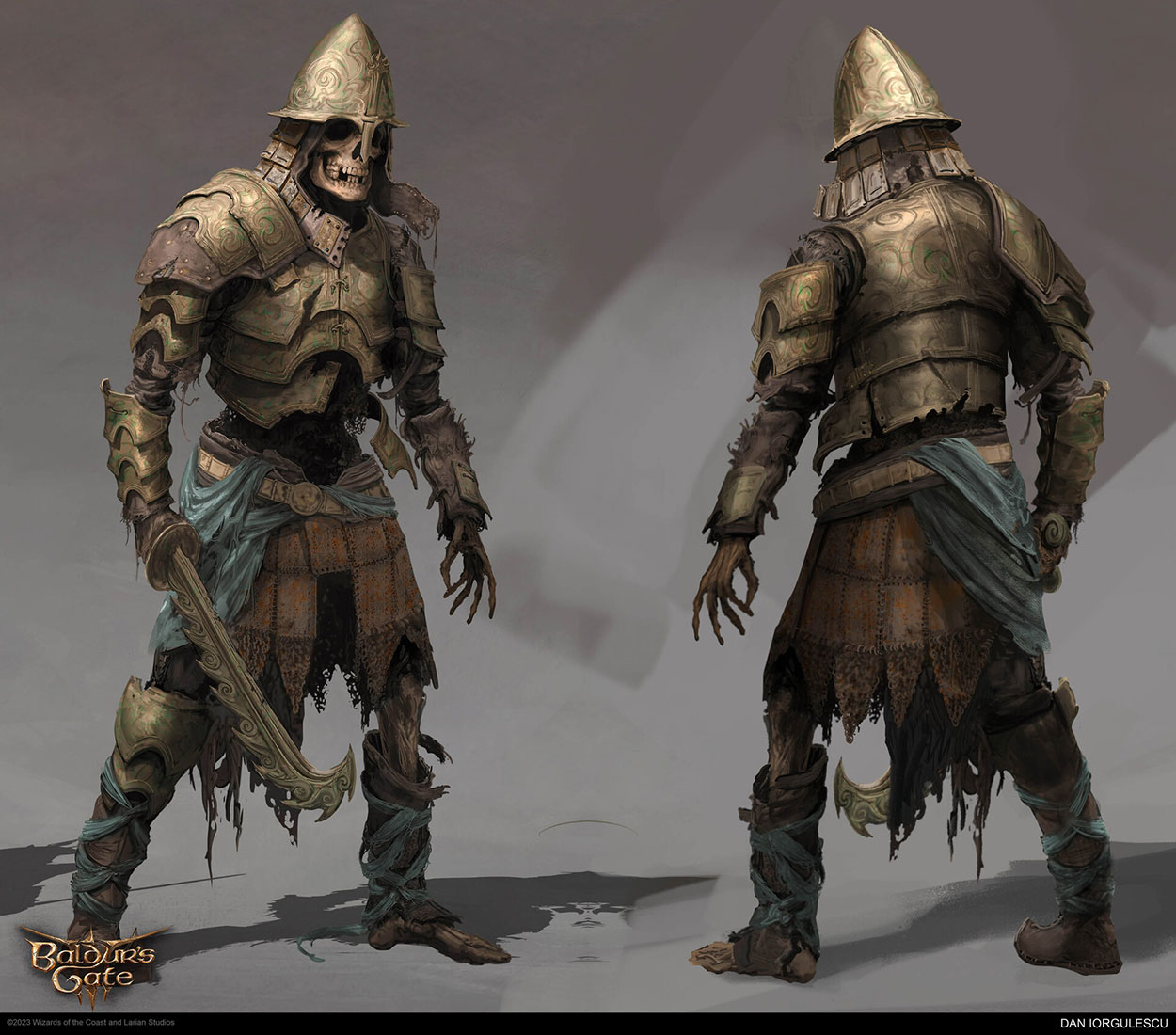 Skeleton Concept Art from Baldur's Gate III