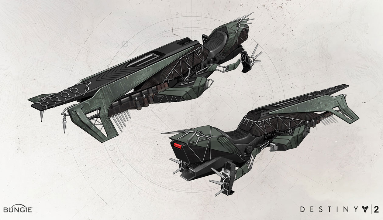 Gouging Light Vehicle Art from Destiny 2: The Witch Queen