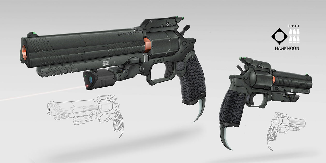 Hawkmoon Hand Cannon Art from Destiny 2: The Witch Queen