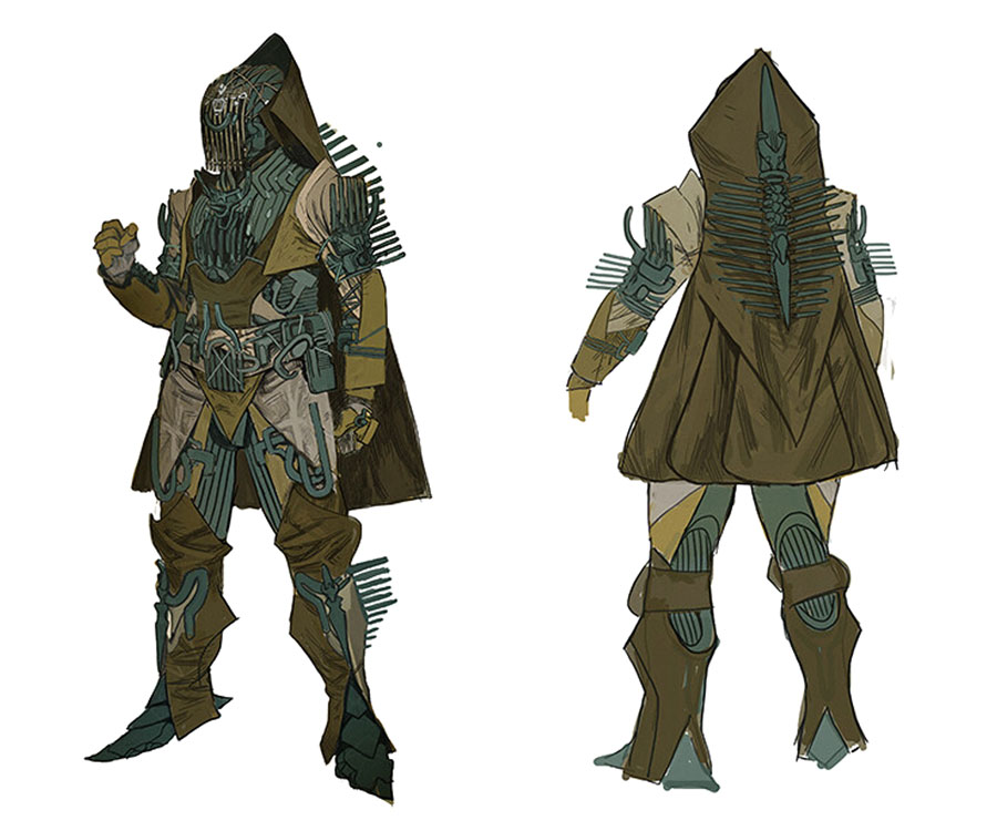 Hunter Raid Gear Art from Destiny 2: The Witch Queen