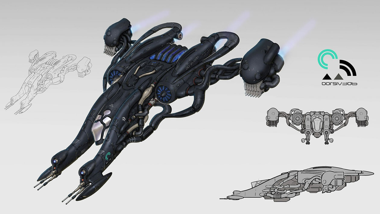 Reefborn Warbird Ship Art from Destiny 2: The Witch Queen
