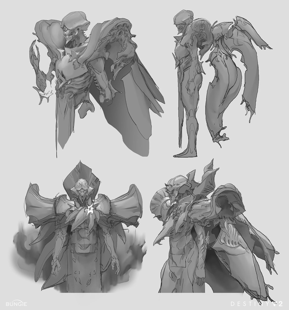 Savath&ucirc;n Rough Sketches from Destiny 2: The Witch Queen
