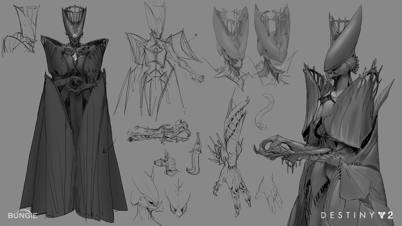 Savath&ucirc;n Sketches from Destiny 2: The Witch Queen
