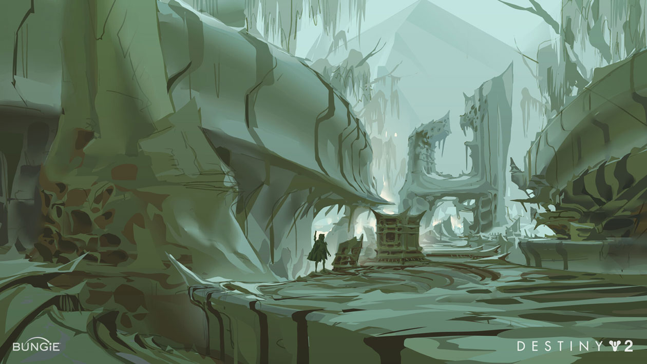 Throne World Rough Concept Art from Destiny 2: The Witch Queen