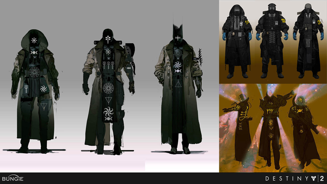 Veritas Armor Set Concept Art from Destiny 2: The Witch Queen