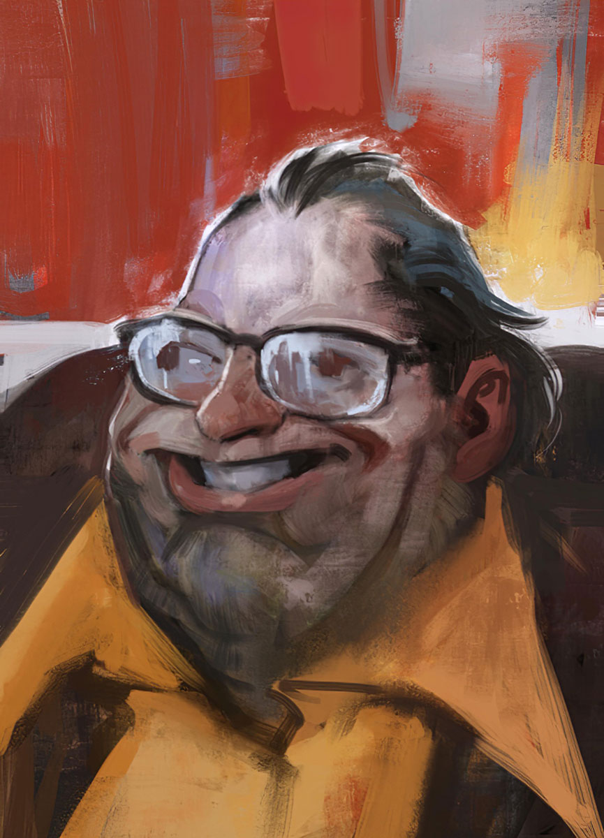 Evrart Claire Portrait Art from Disco Elysium