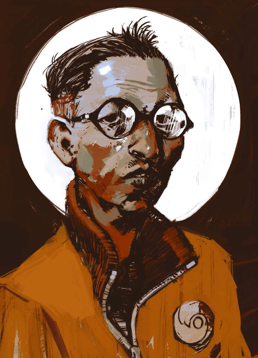 Kim Portrait Art from Disco Elysium
