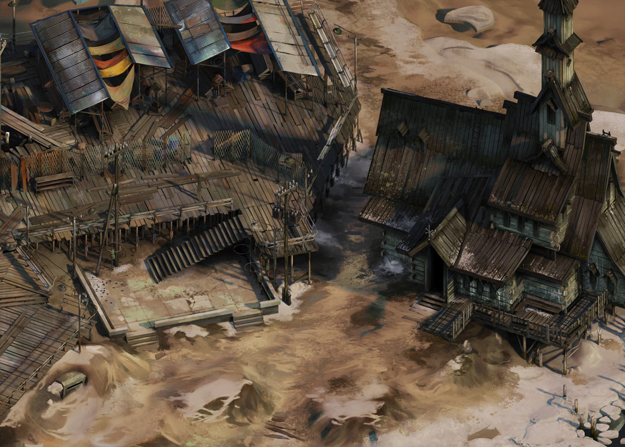 Shadow on the Boardwalk Art from Disco Elysium