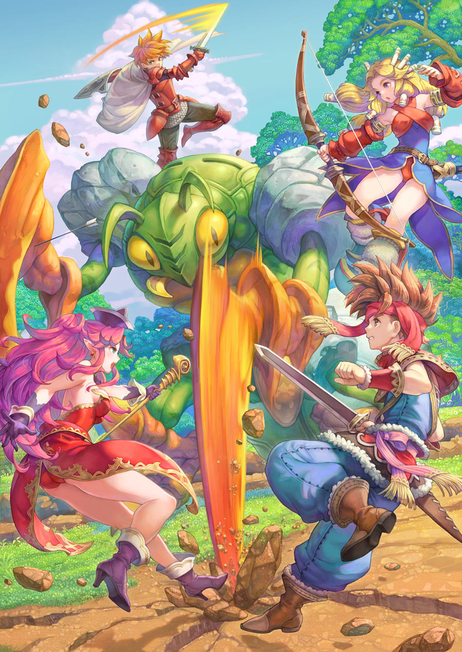 Mantis Ant Battle Art from Echoes of Mana