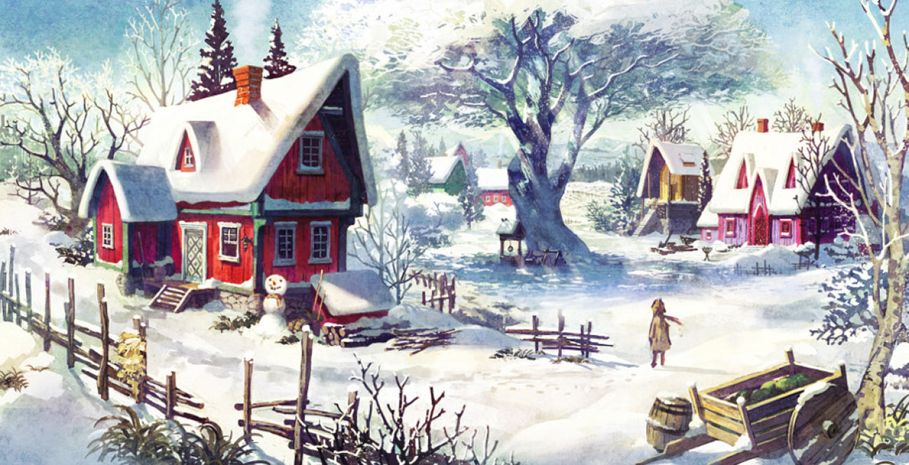 Nive Village Art from I am Setsuna
