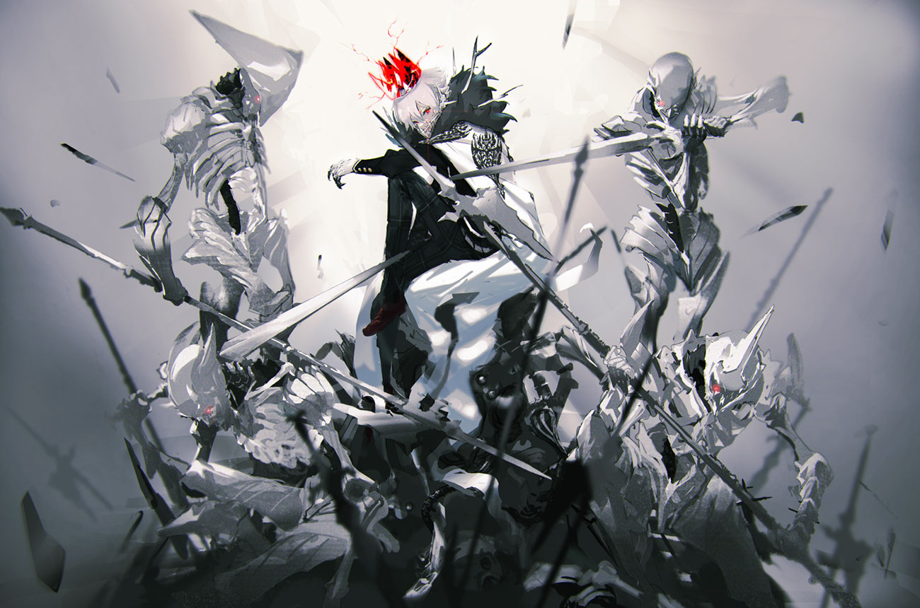 Protagonist and Fiends Art from Monark