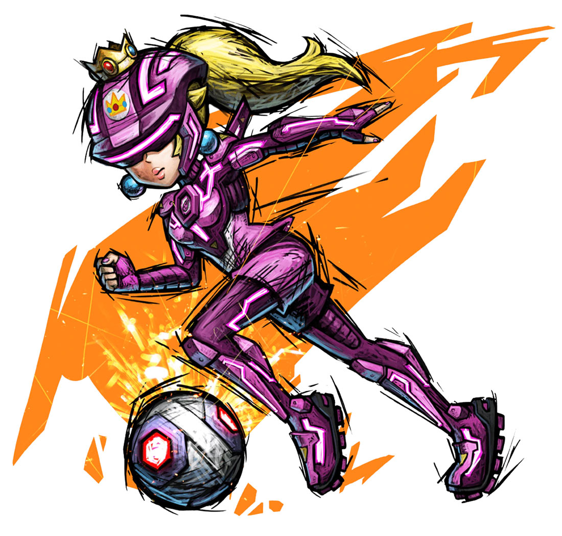 Princess Peach Artwork from Mario Strikers: Battle League