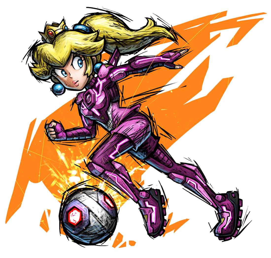Princess Peach Art from Mario Strikers: Battle League