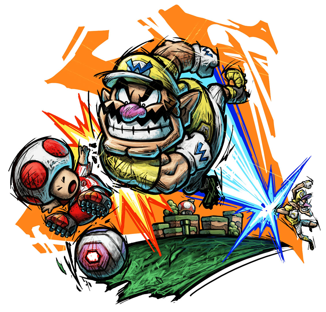 Wario Art from Mario Strikers: Battle League