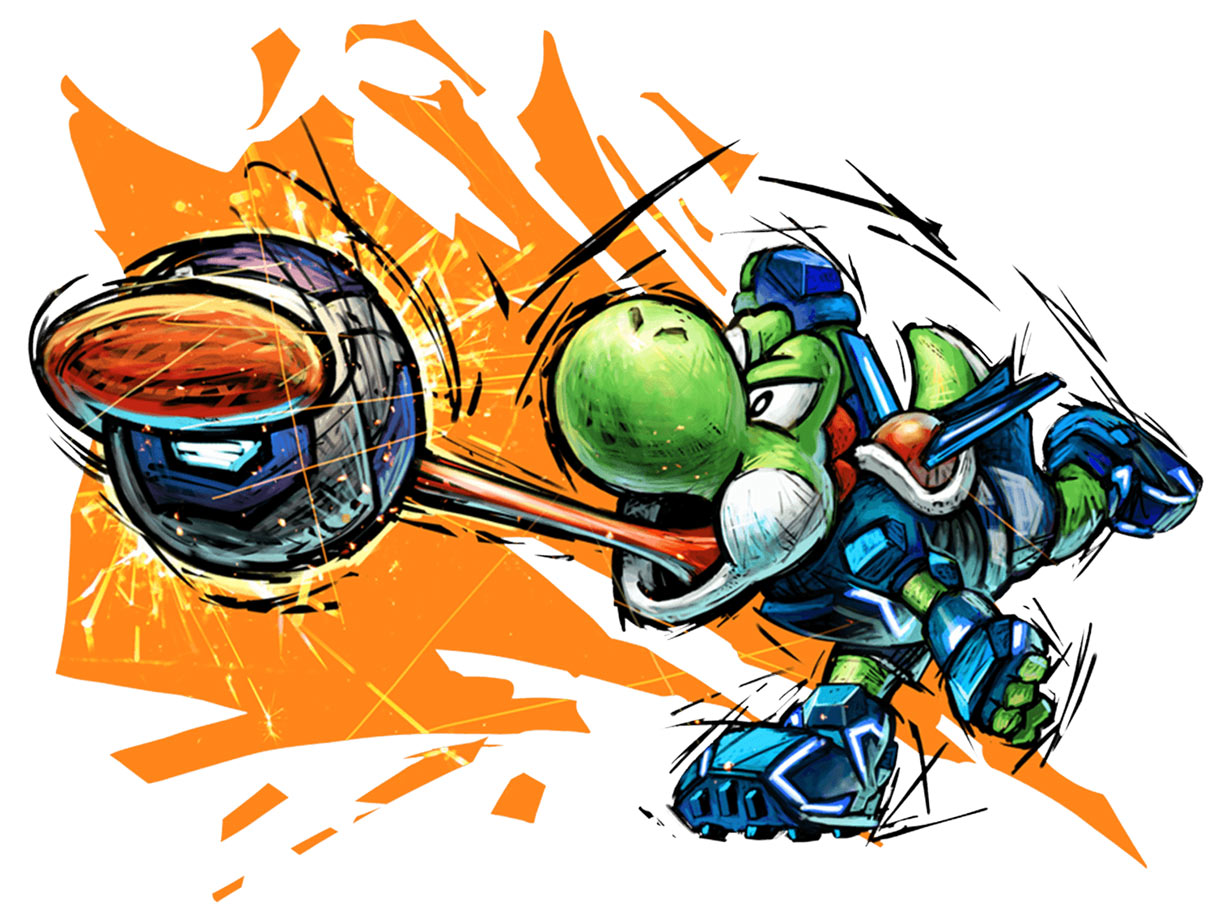 Yoshi Art from Mario Strikers: Battle League