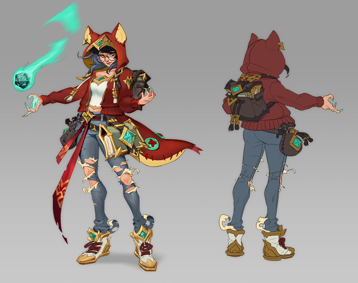 Ahri Tabletop RPG Skin Art from Ruined King: A League of Legends Story