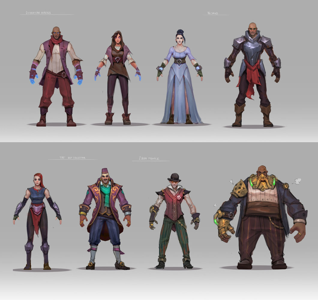 Bilgewater NPCs Art from Ruined King: A League of Legends Story