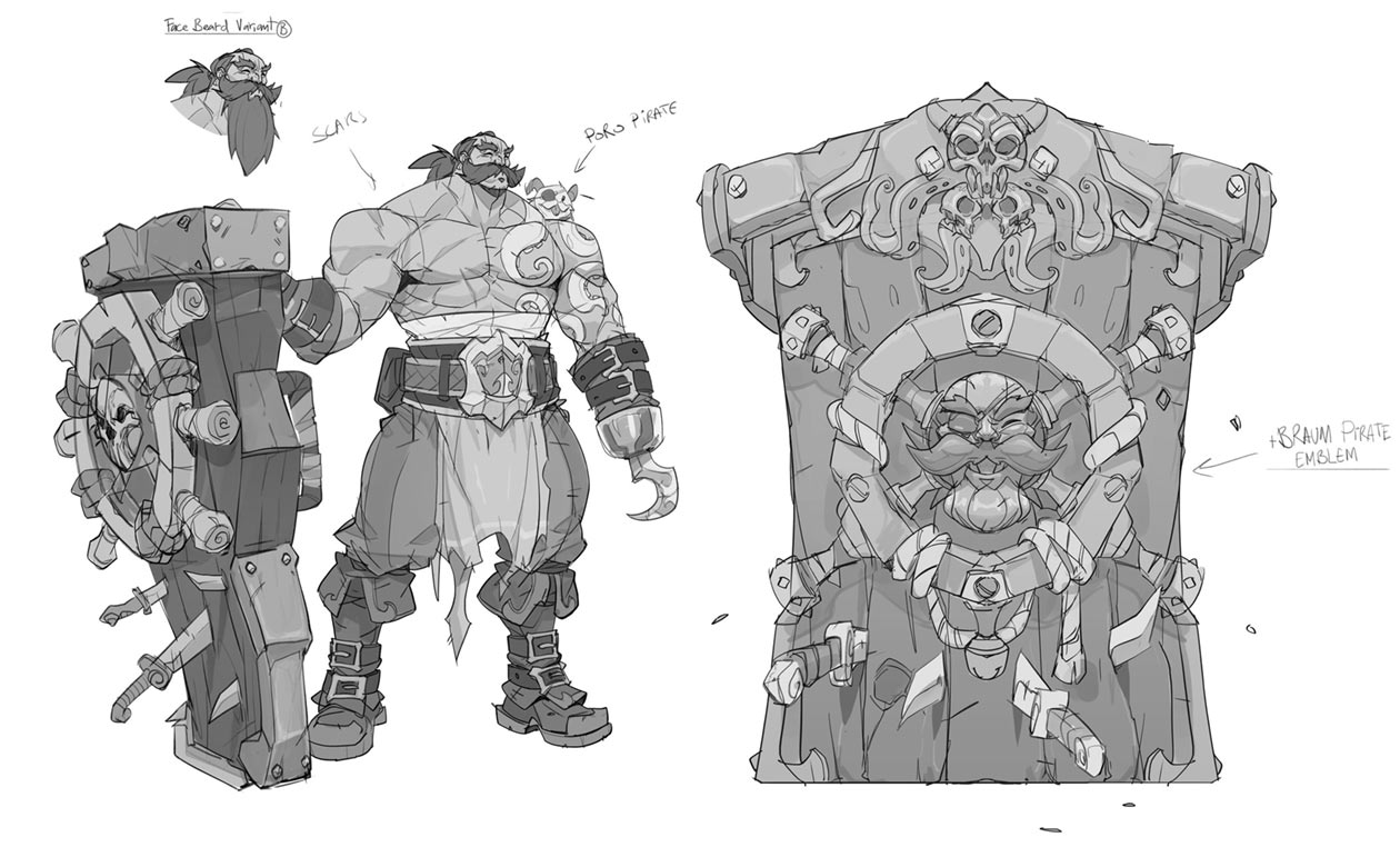 Braum Bilgewater Skin Sketch from Ruined King: A League of Legends Story