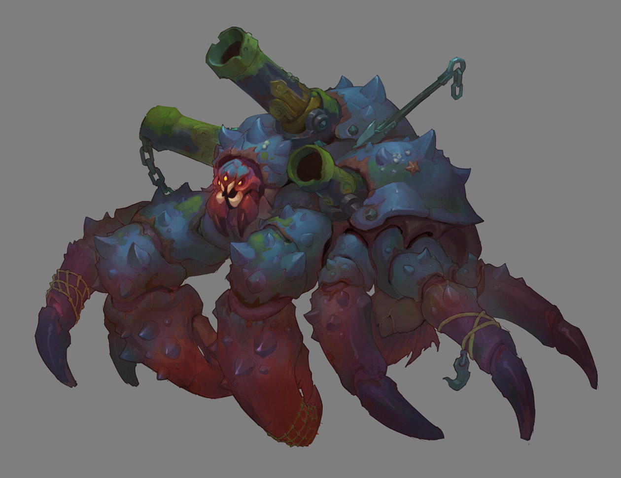 Cannon Crab Art from Ruined King: A League of Legends Story
