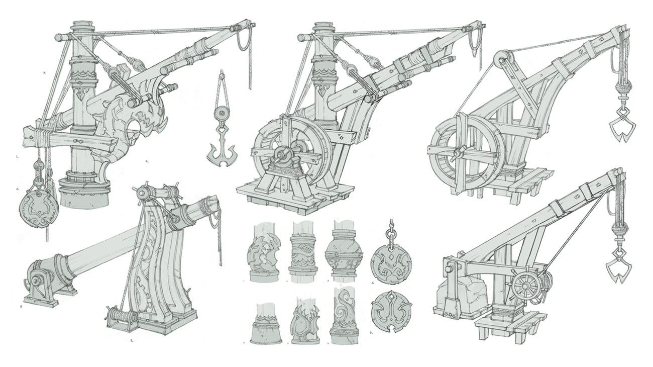 Crane Sketches from Ruined King: A League of Legends Story