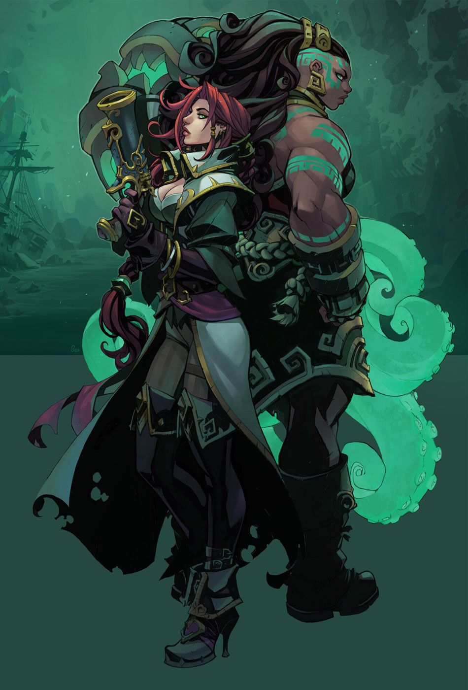 Miss Fortune and Illaoi Art from Ruined King: A League of Legends Story