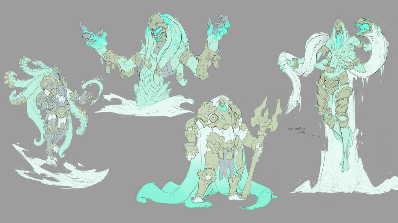 Nagakabouros Early Concept Art from Ruined King: A League of Legends Story