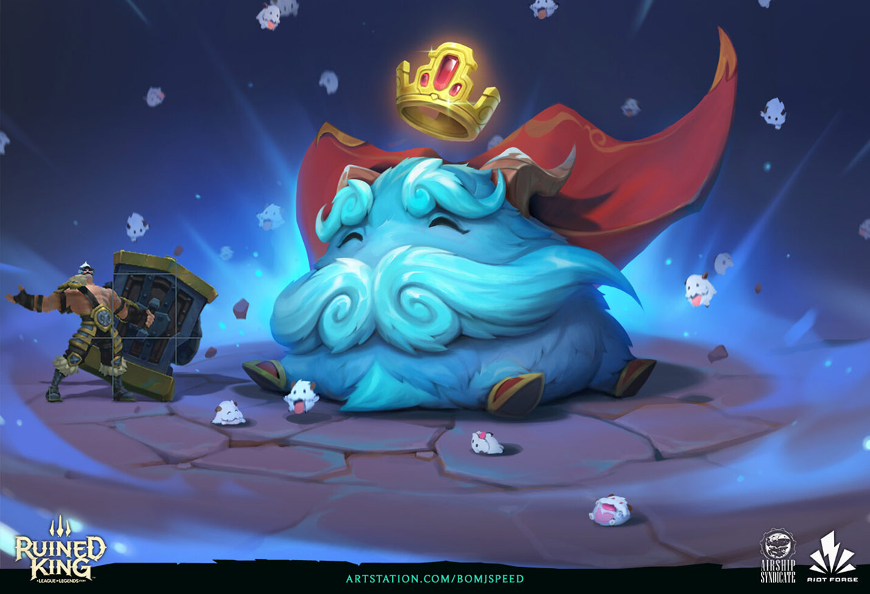 Poro King, Braum's Ultimate Ability Art from Ruined King: A League of Legends Story