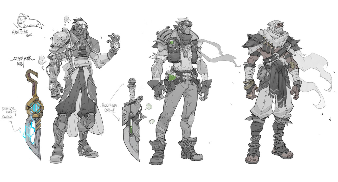 Pyke Piltover Skin Sketch from Ruined King: A League of Legends Story