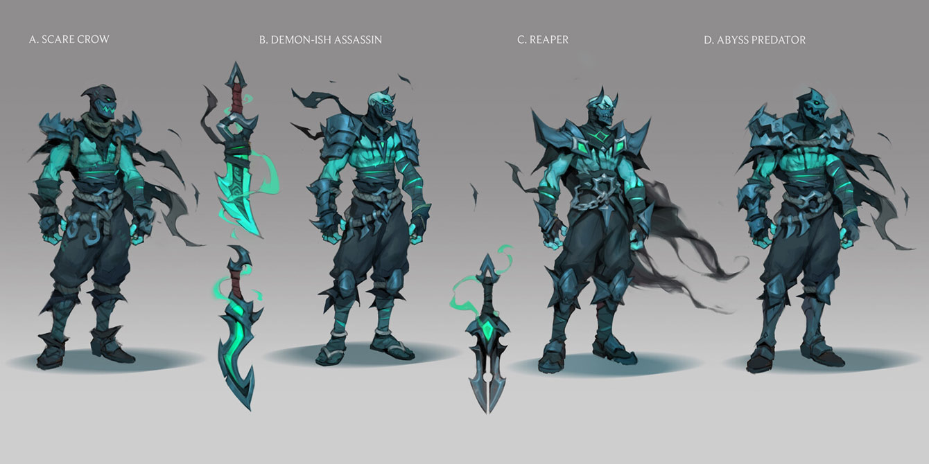 Pyke Ruined Skin Concept Art from Ruined King: A League of Legends Story