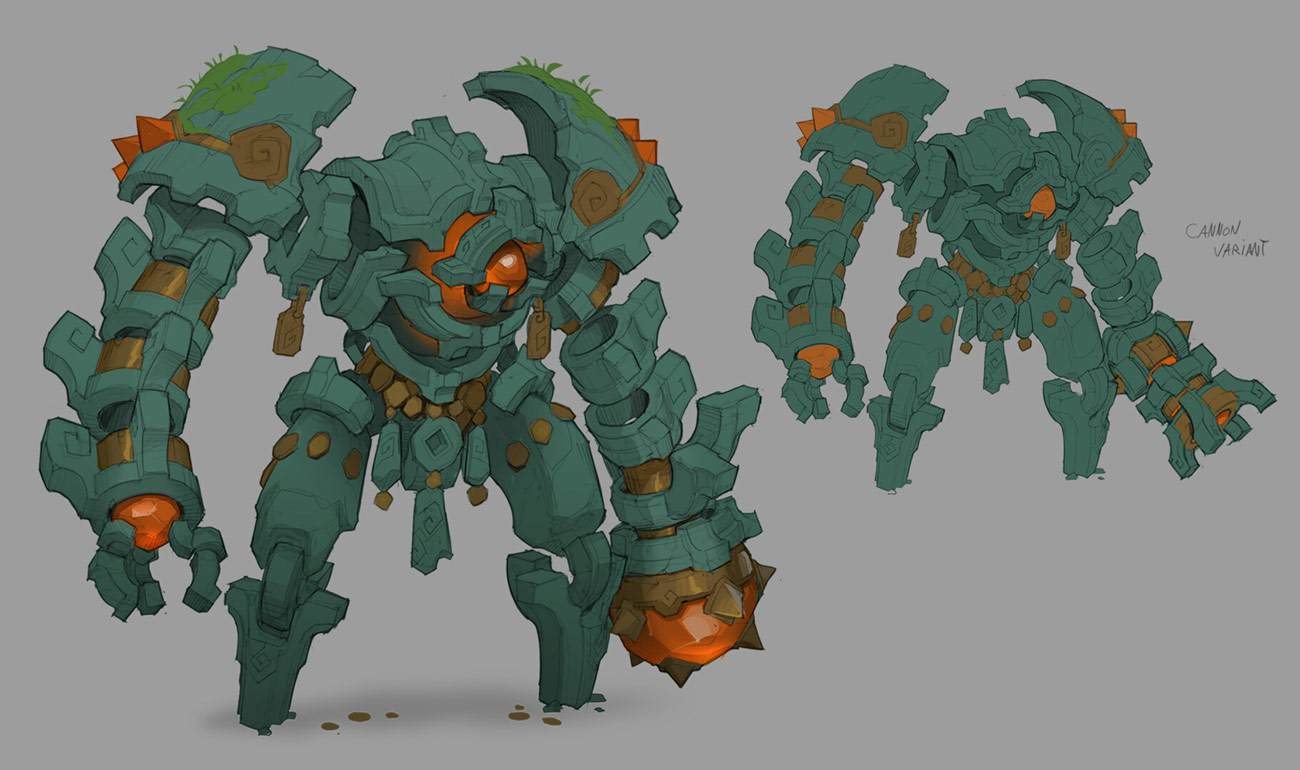 Treasure Golem Art from Ruined King: A League of Legends Story