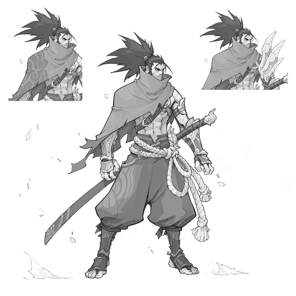 Yasuo Line Art from Ruined King: A League of Legends Story